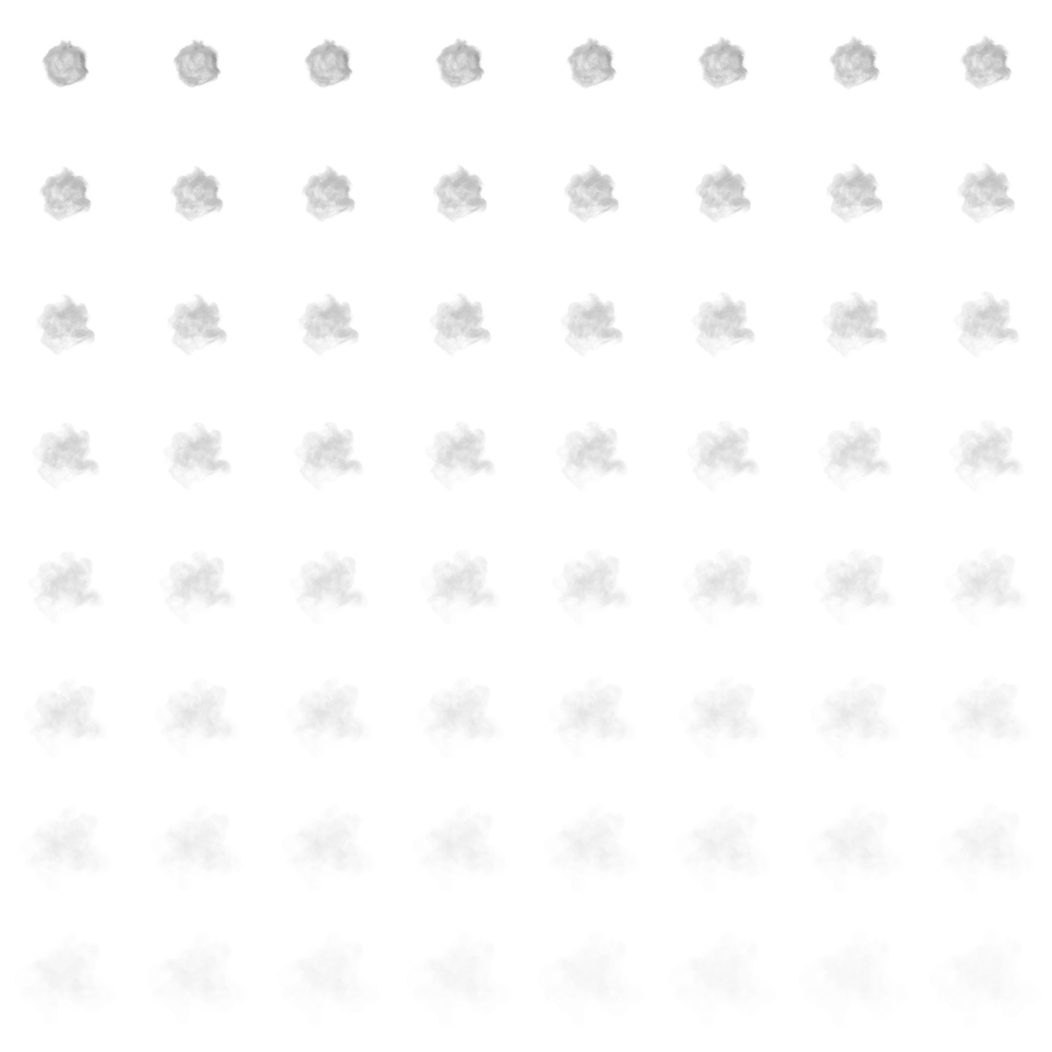 8x8 动画烟雾精灵表